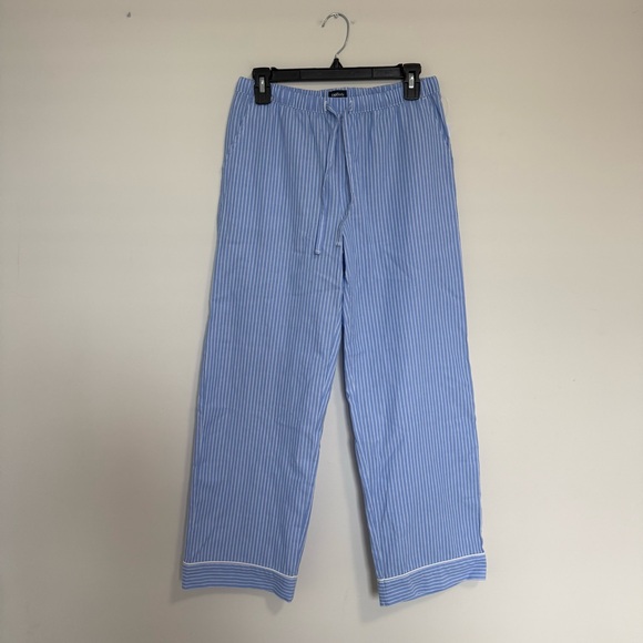 Gap Poplin PJ Pants Cotton Blue Stripe XS Petite - Picture 3 of 10